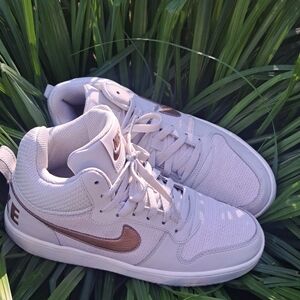 Nike Wmns Court Borough Mid Prem Light Bone Ivory Shoes Sz 8